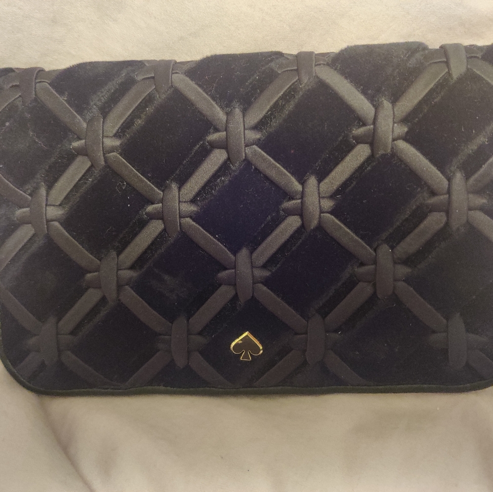 BNWT Kate Spade New York velvet/satin clutch